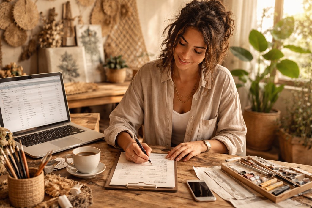 Two people in warm conversation in a gallery, discussing artwork