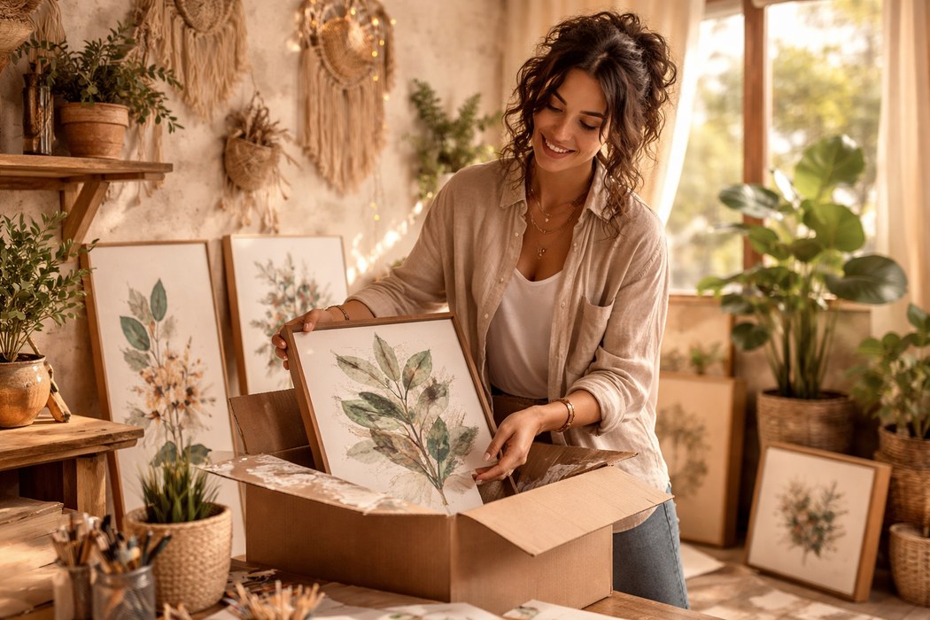 A fresh, sunlit artist's desk with a laptop and plants — a fresh start